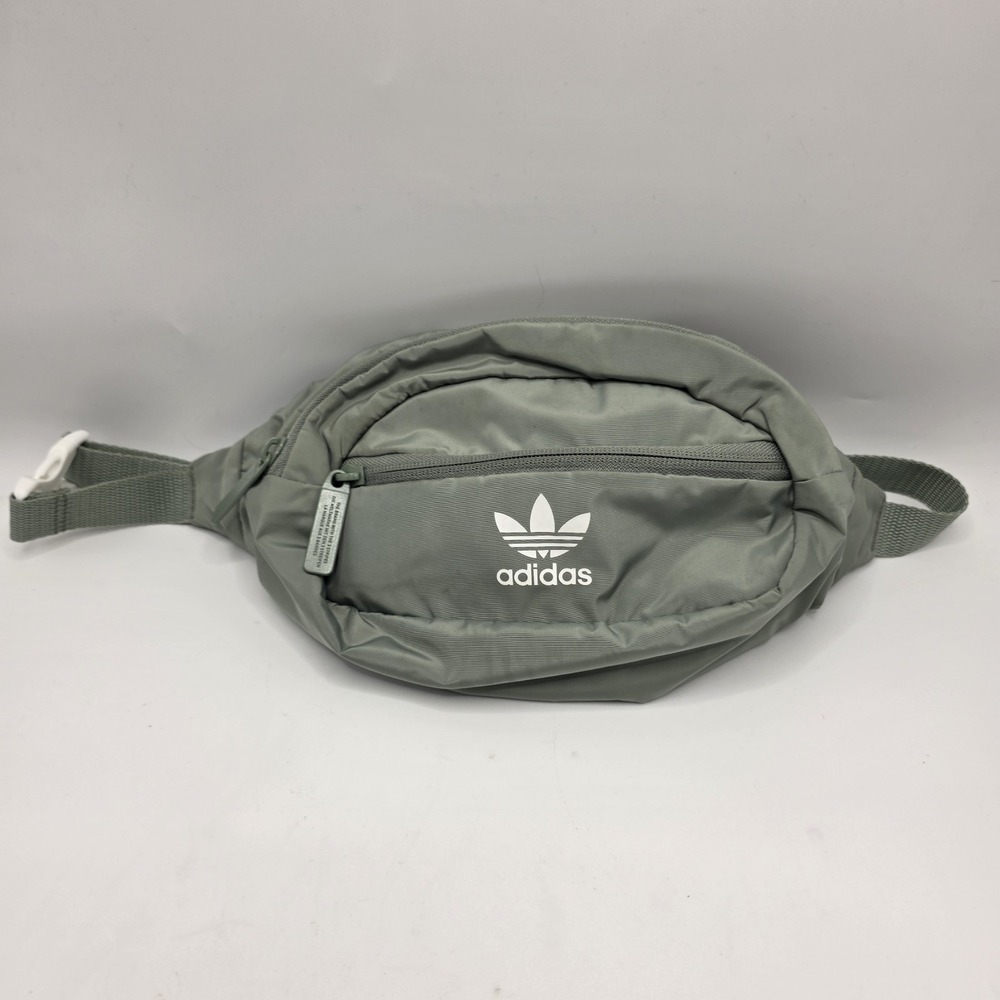 Adidas Originals Trefoil Waist Bag Sage Green Puffer Fanny Pack Adjustable Strap